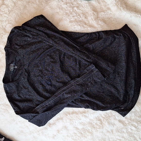 lululemon athletica Tops - Lululemon Athletica Black Sparkly Shirt Size M